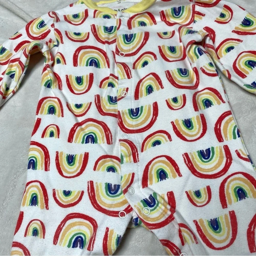 Chick Pea Rainbow 6-9 Month Sleeper and Lovey Set